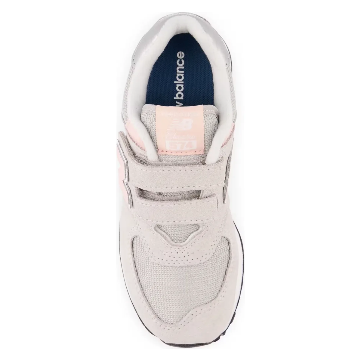 New Balance 574 Core Hook and Loop Rain Cloud Pink Haze (PS)