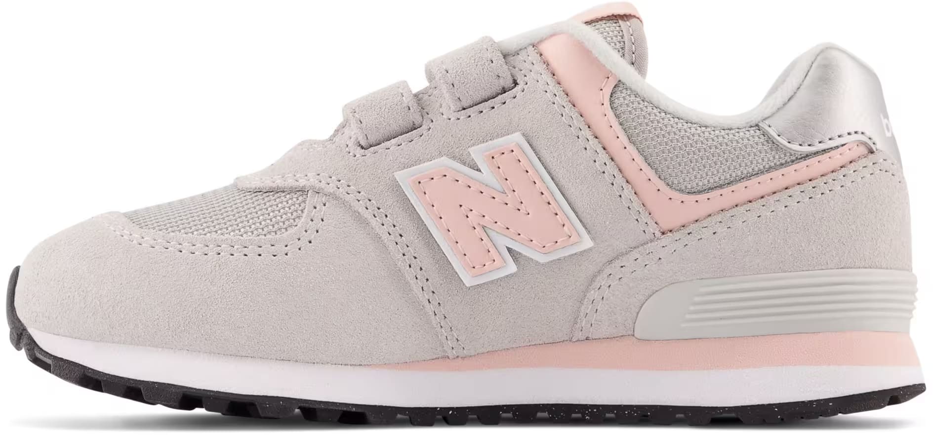 New Balance 574 Core Hook and Loop Rain Cloud Pink Haze (PS)