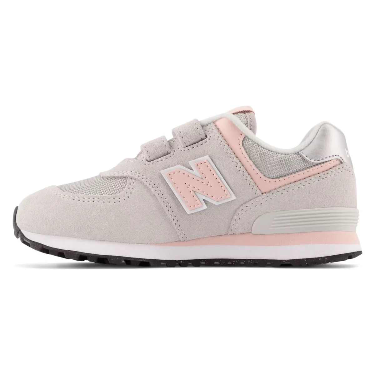 New Balance 574 Core Hook and Loop Rain Cloud Pink Haze (PS)