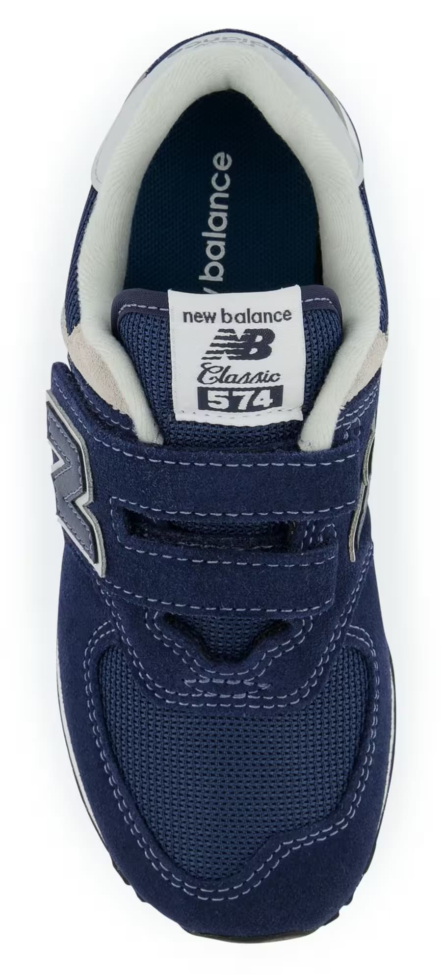 New Balance 574 Core Hook and Loop Navy White (PS)