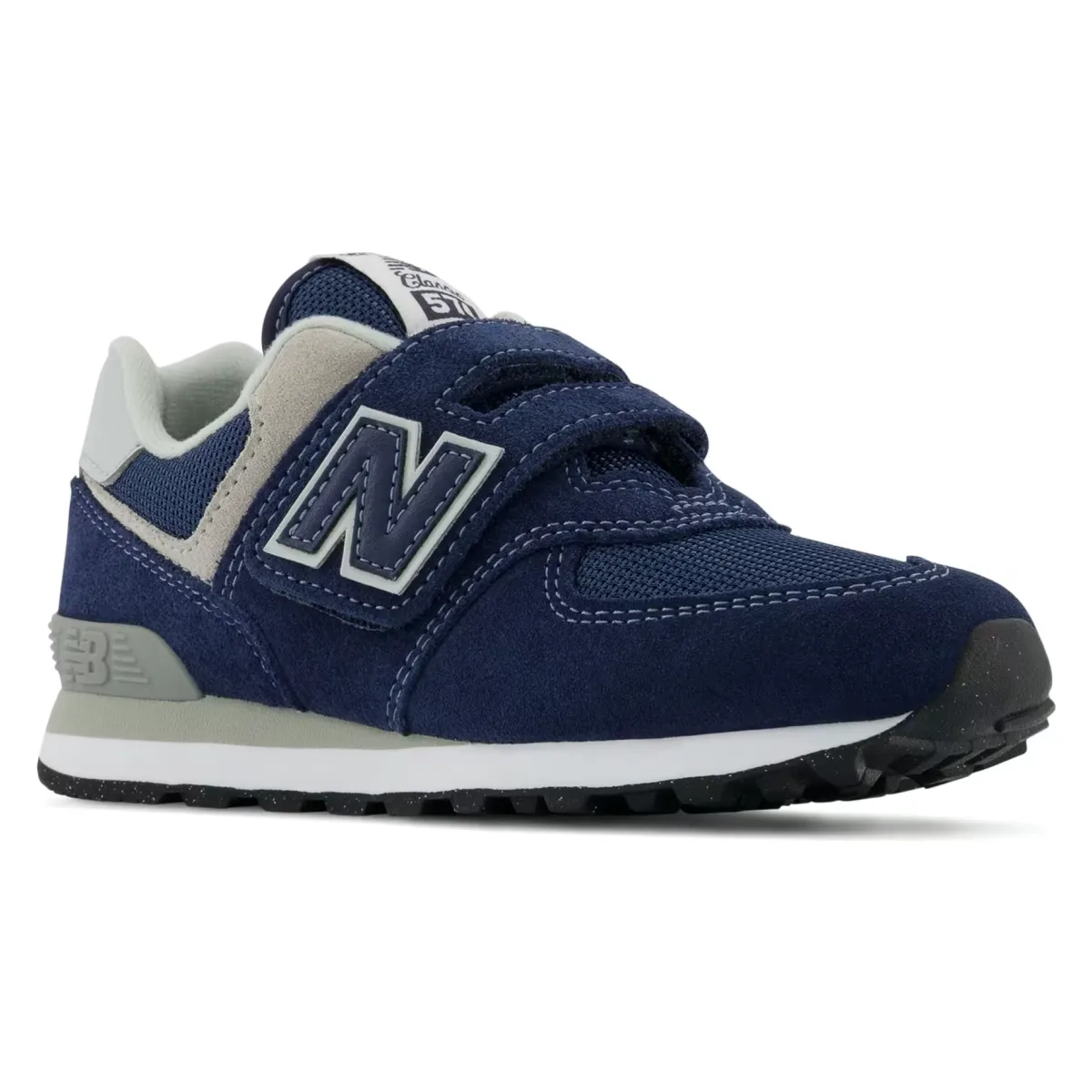 New Balance 574 Core Hook and Loop Navy White (PS)