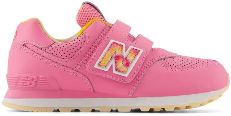 New Balance 574 Hook and Loop Signal Pink Clementine Tie-Dye (PS)