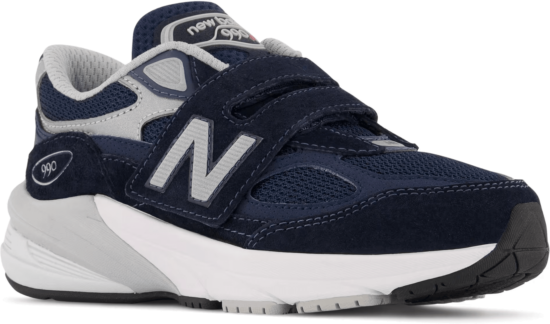 New Balance FuelCell 990v6 Hook and Loop Navy Silver (PS)