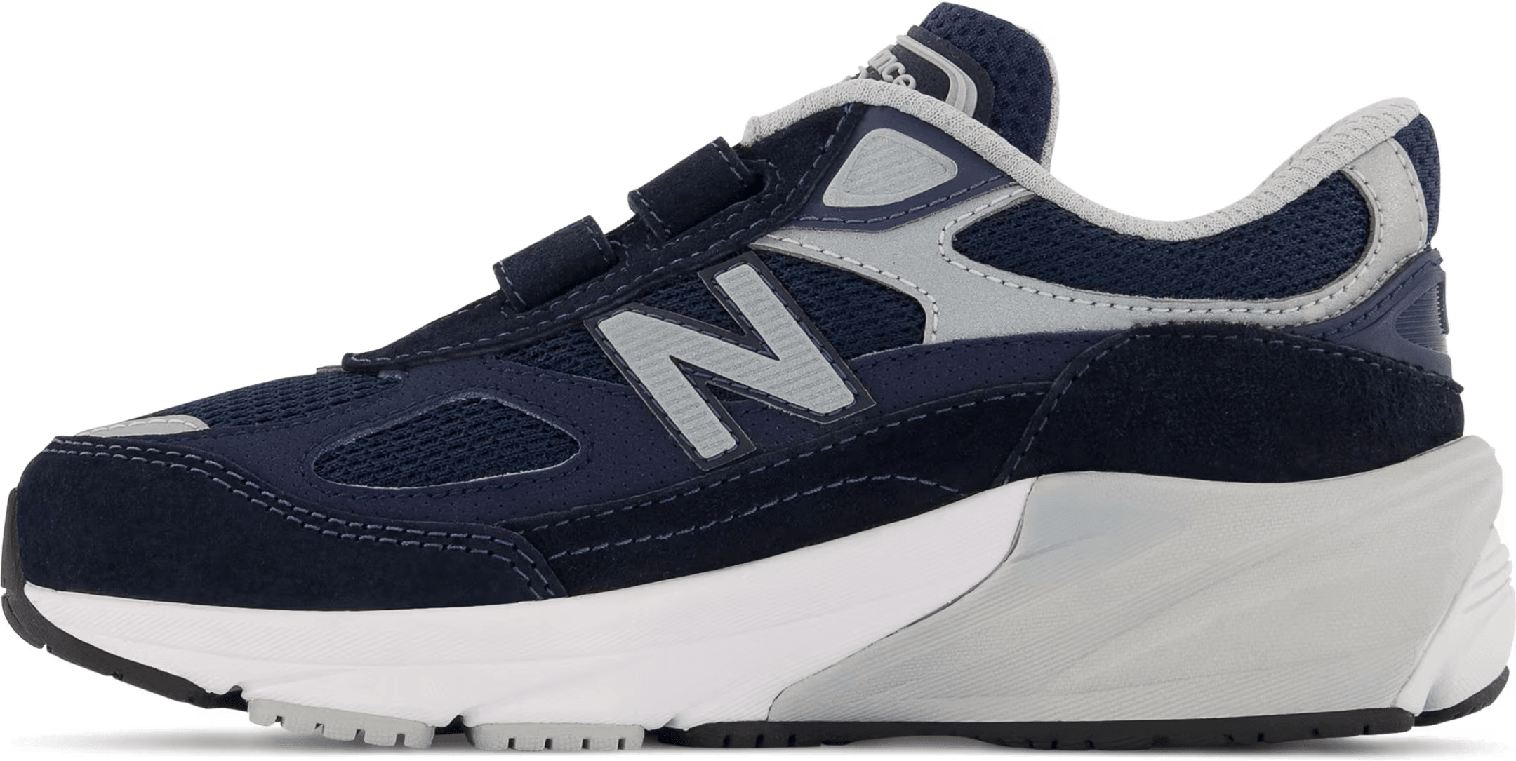 New Balance FuelCell 990v6 Hook and Loop Navy Silver (PS)