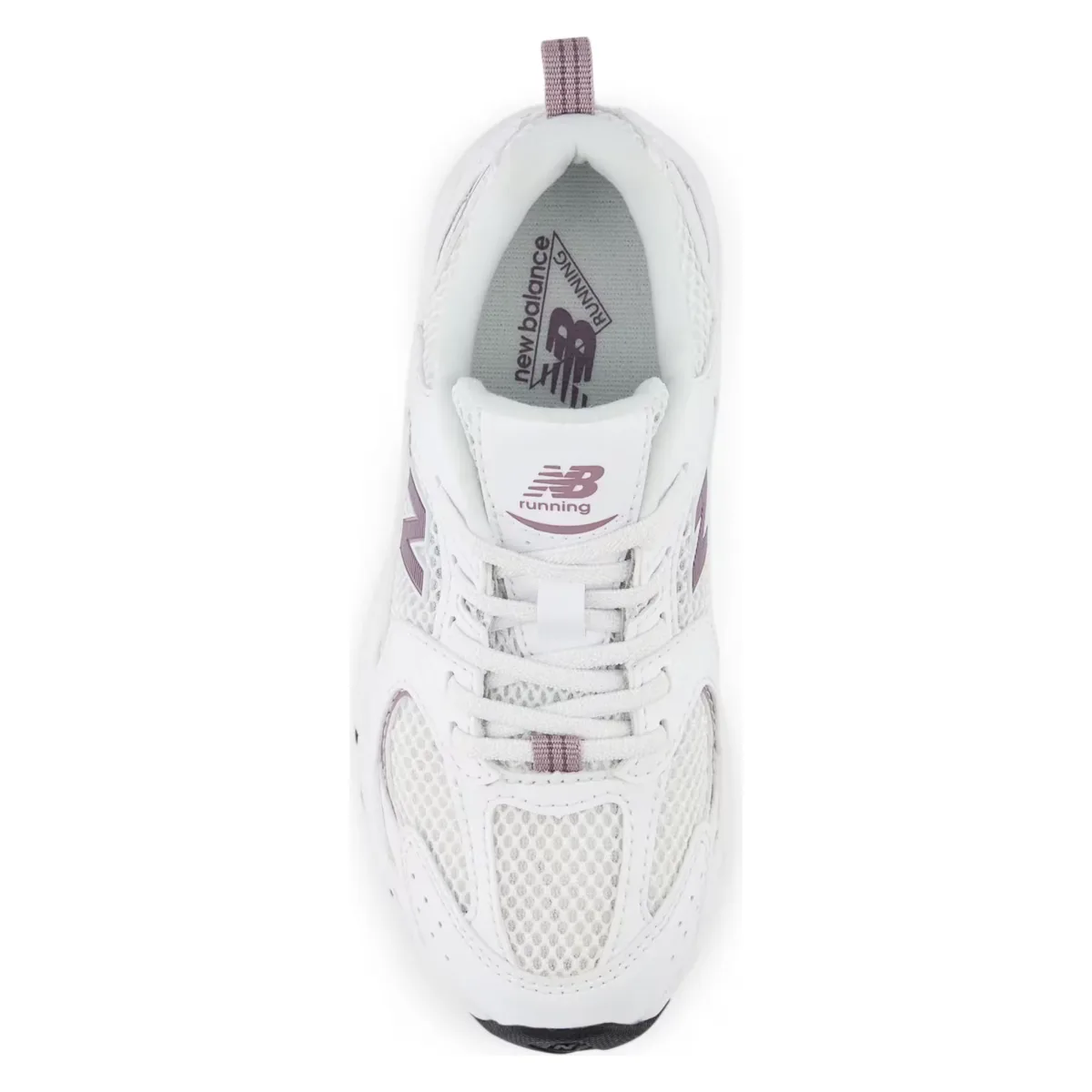 New Balance 530 Bungee Lace White Dark Ice Wine (PS)