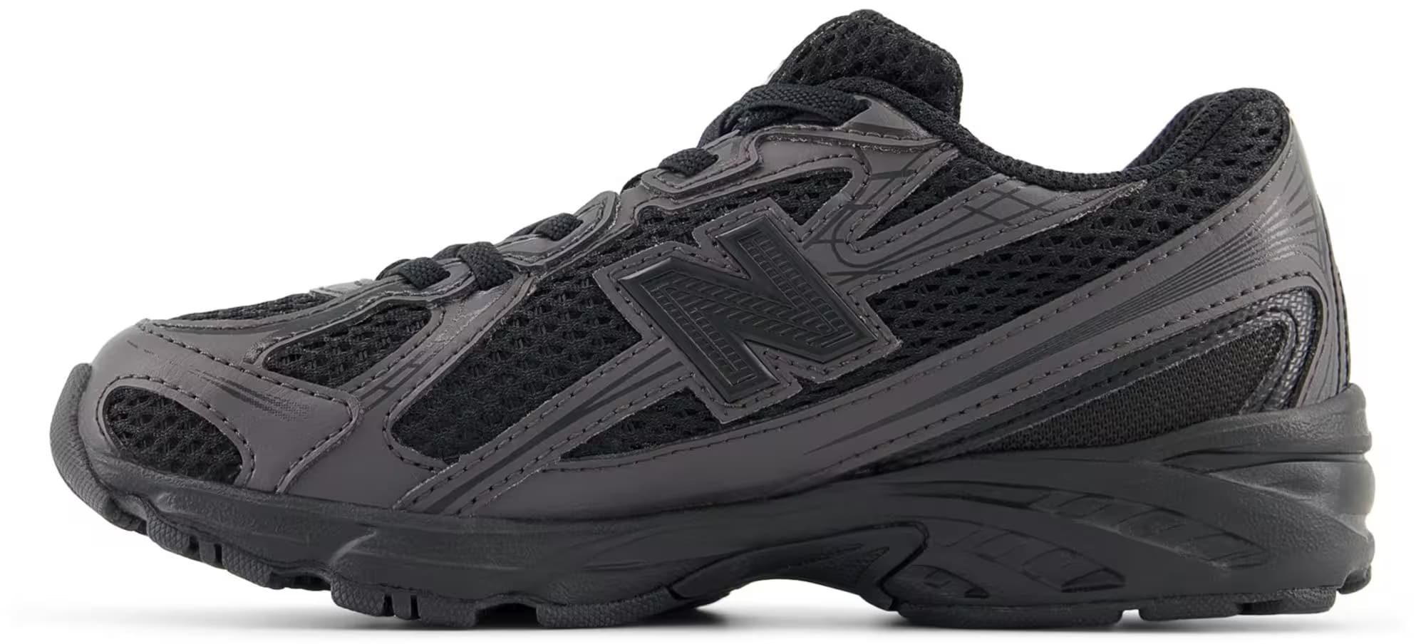 New Balance 740 Bungee Lace Black Cement (PS)