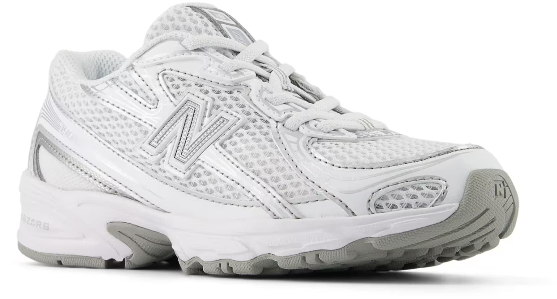 New Balance 740 Bungee Lace White Silver Metallic(PS)