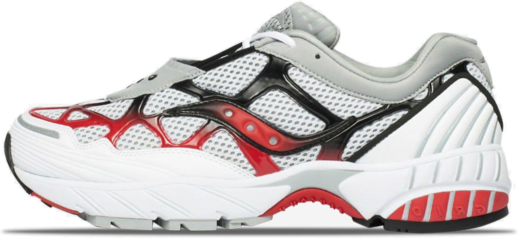 Saucony Grid Web White Grey Red