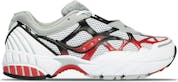 Saucony Grid Web White Grey Red