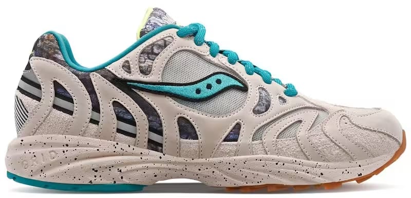 Saucony Grid Azura 2000 Reflect Camo Creme Blue