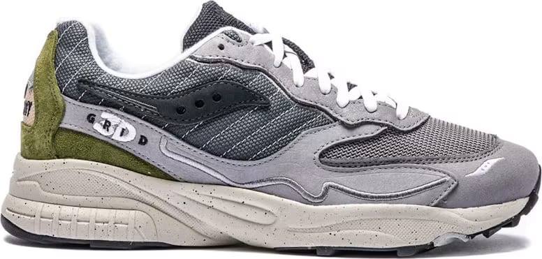 Saucony 3D Grid Hurricane Premium Dark Grey Olive Green