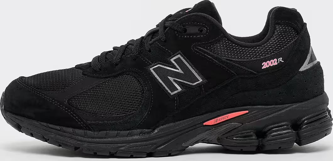 New Balance 2002R Black Castlerock Red