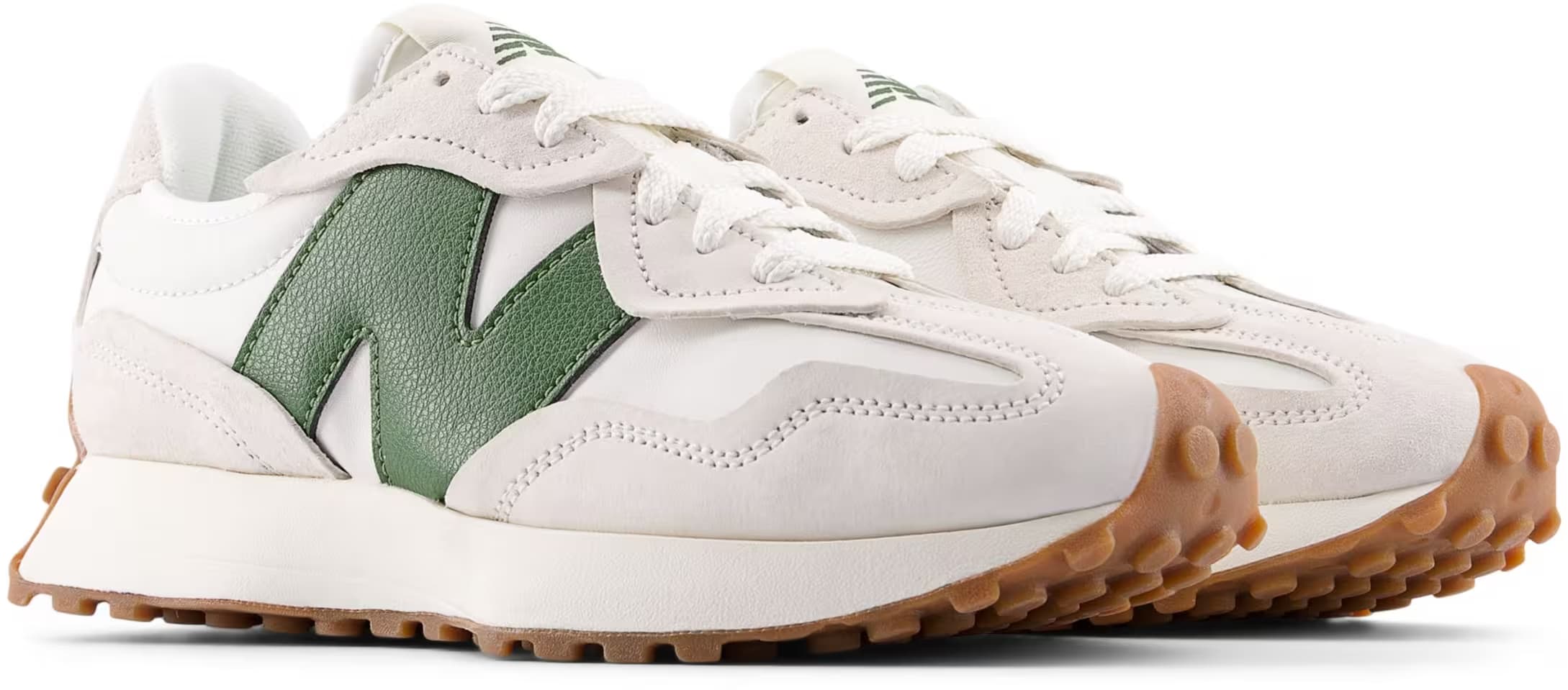 New Balance 327 Linen Dark Alpine Green Gum