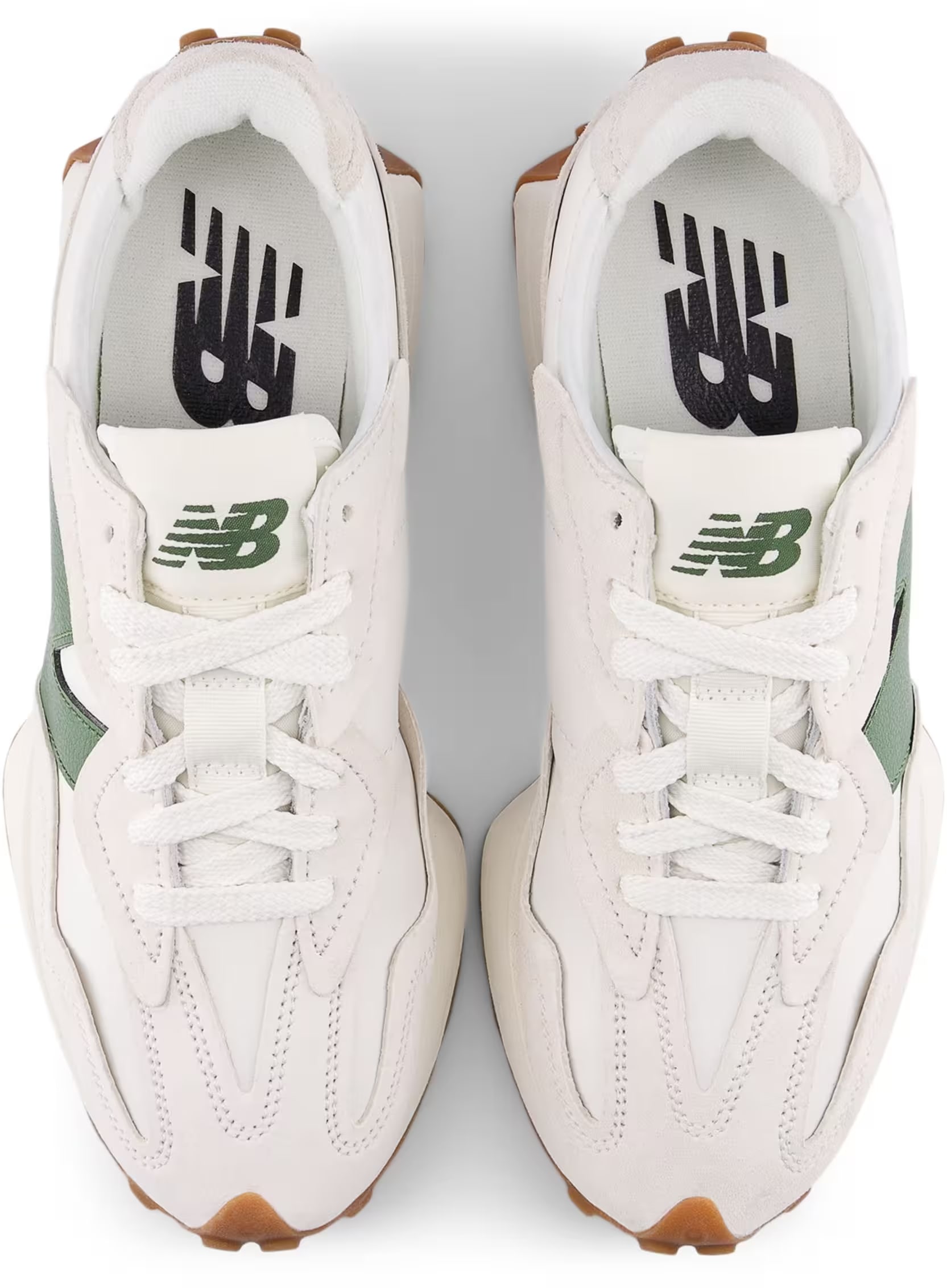 New Balance 327 Linen Dark Alpine Green Gum