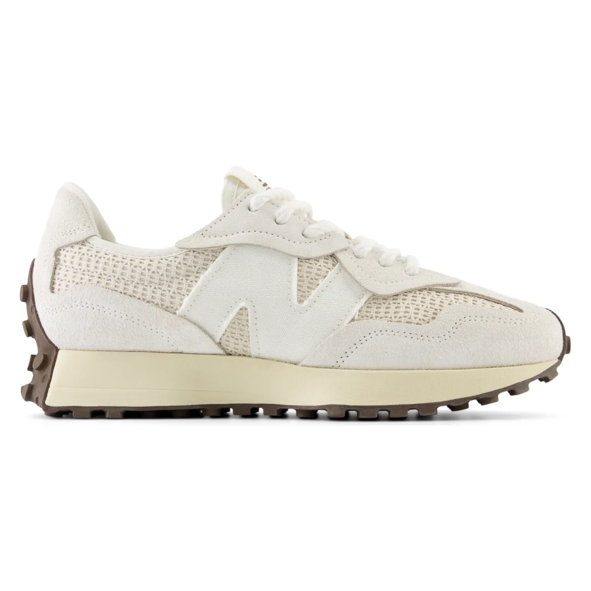 New Balance 327 Cream Brailed