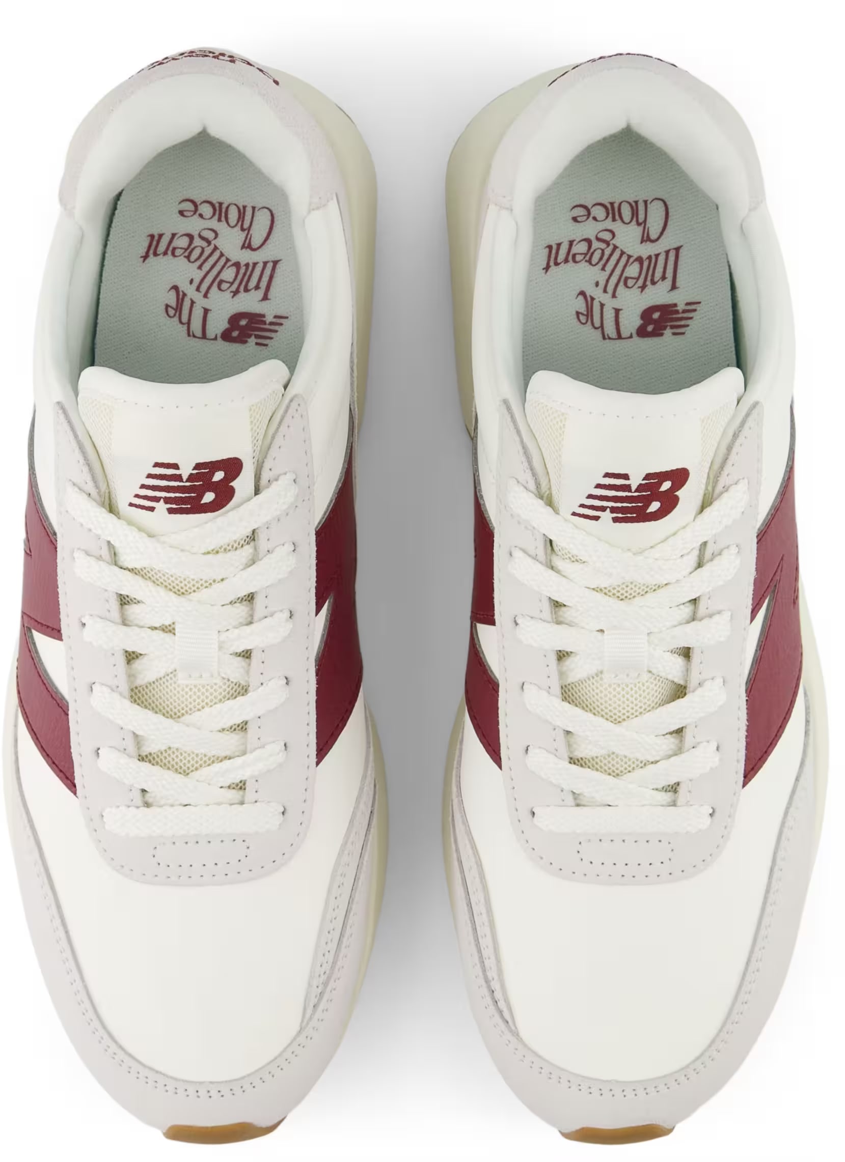 New Balance 370 Sea Salt Classic Crimson Gum