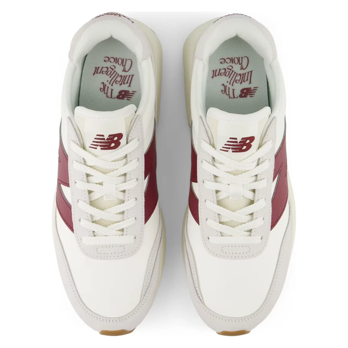 New Balance 370 Sea Salt Classic Crimson Gum