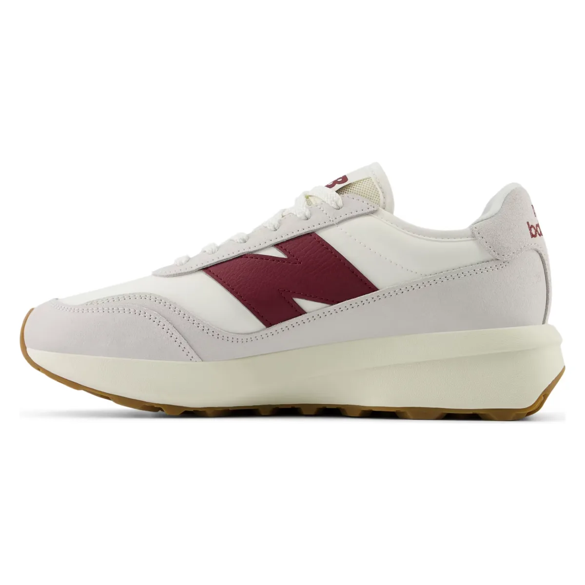 New Balance 370 Sea Salt Classic Crimson Gum