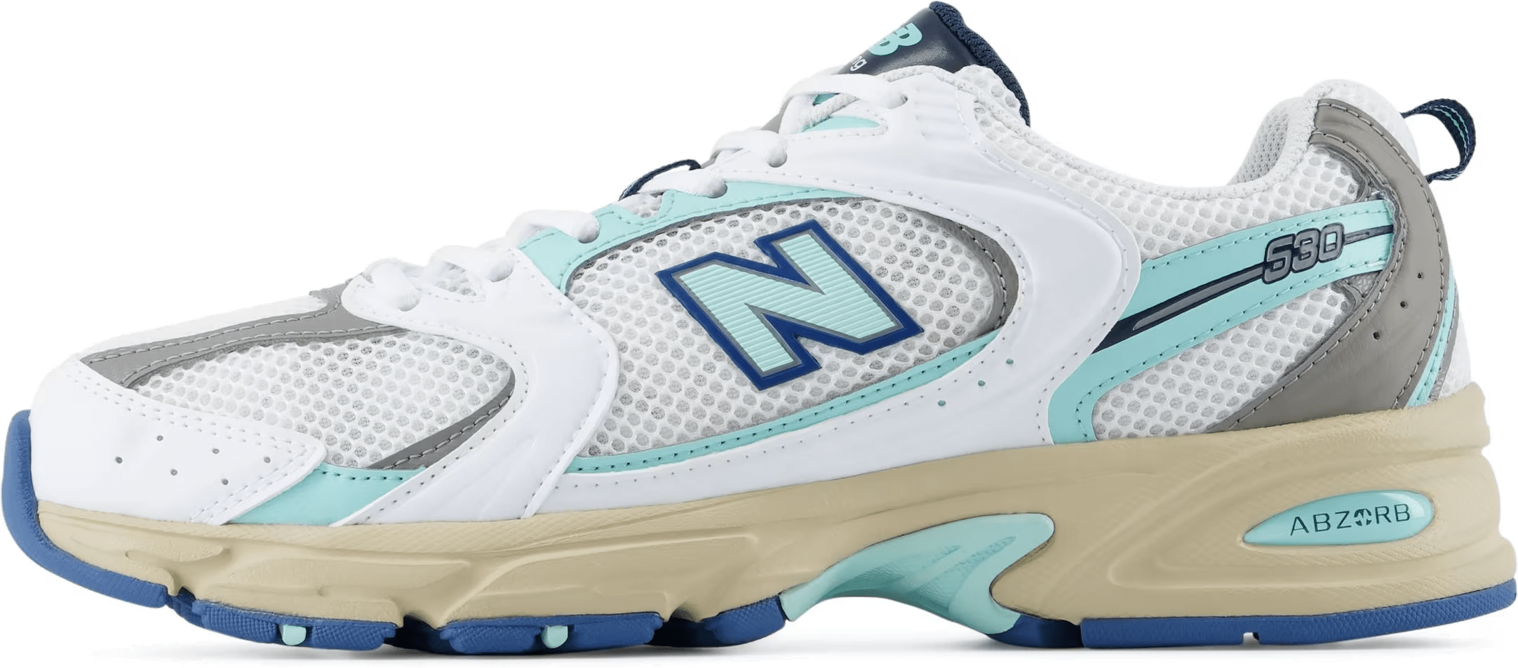 New Balance 530 "White Blue Light Silver Metallic"