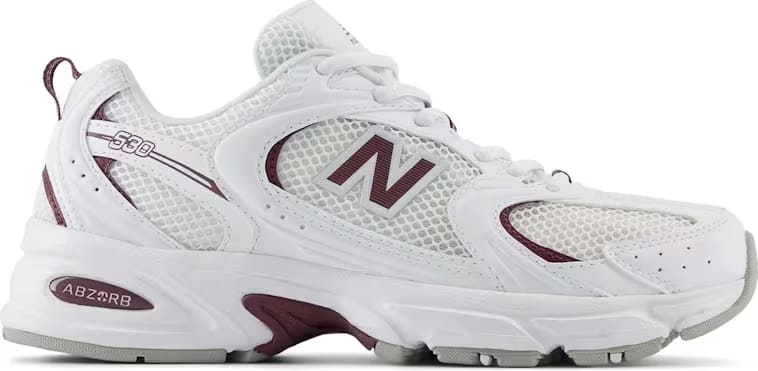 New Balance 530 White Dark Ice Wine