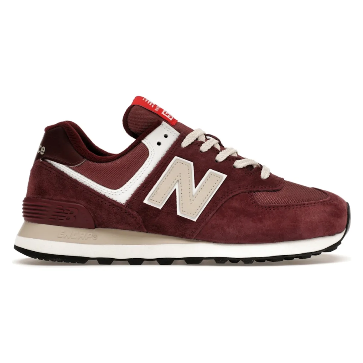 New Balance 574 Suede Maroon Grey