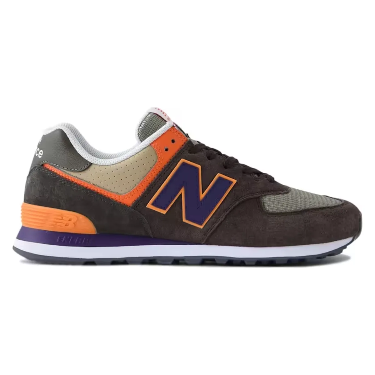 New Balance 574 Brown Purple Orange Grey