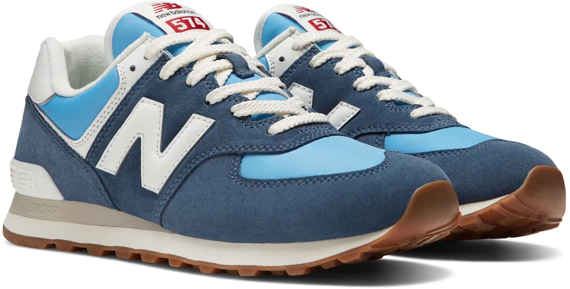 New Balance 574 Blue White Gum