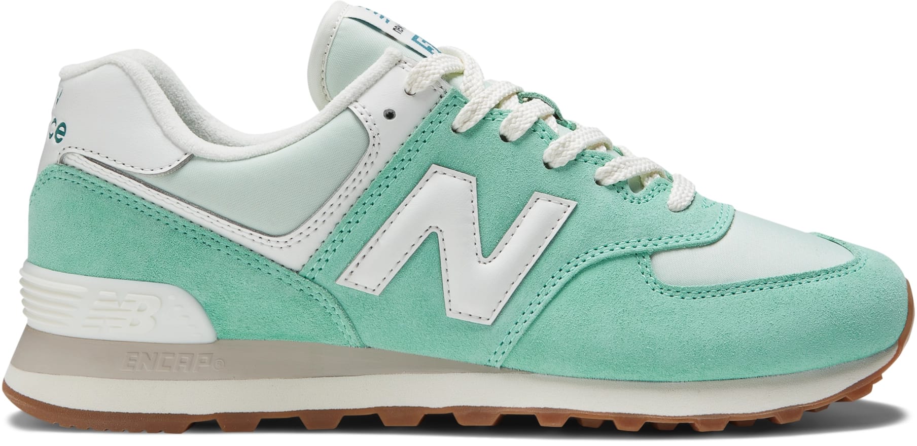 New Balance 574 Turquoise Green White Gum