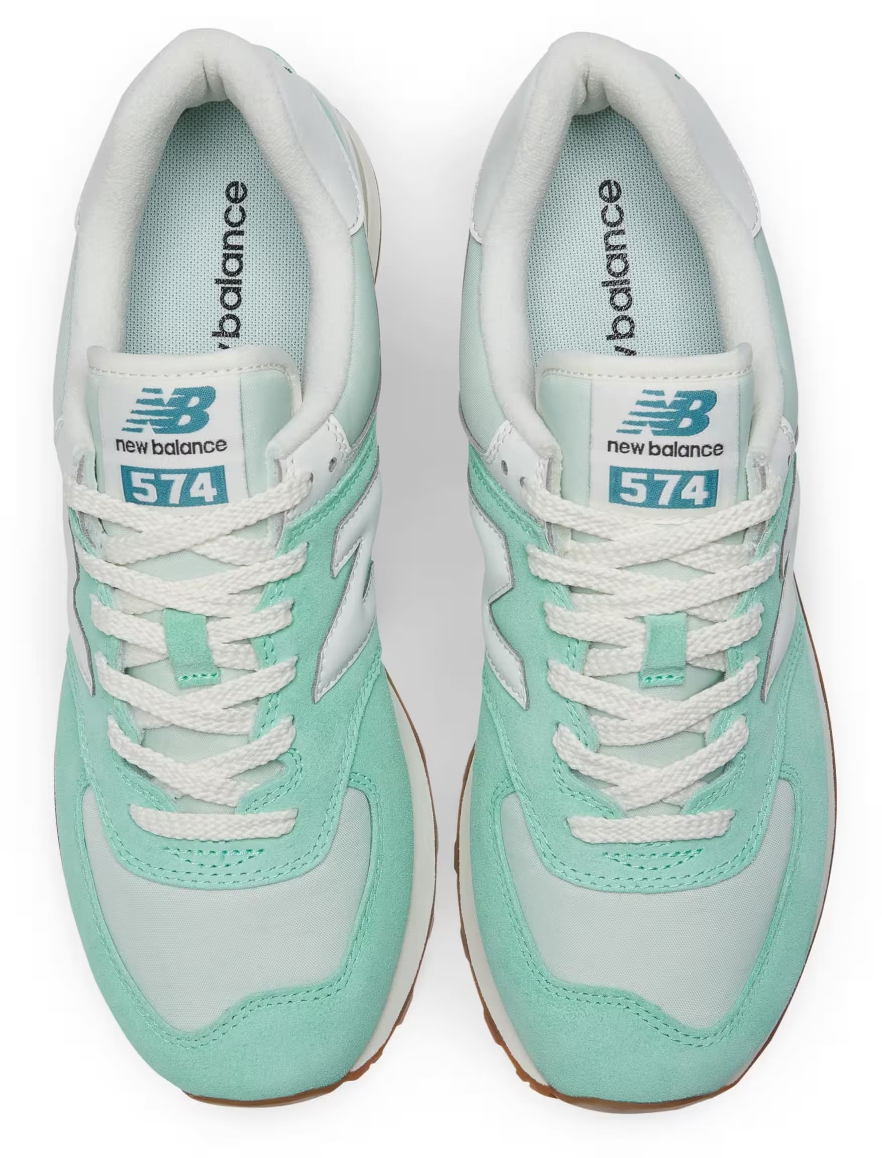 New Balance 574 Turquoise Green White Gum