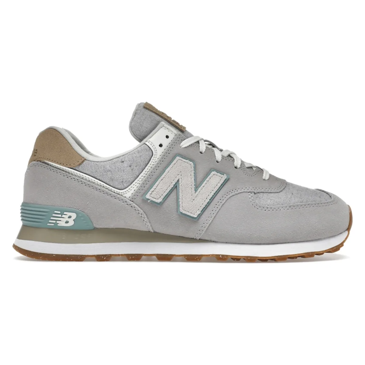New Balance 574 Grey White Light Blue Gum
