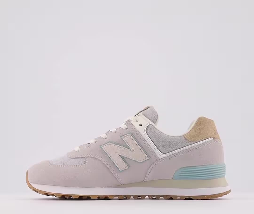 New Balance 574 Grey White Light Blue Gum