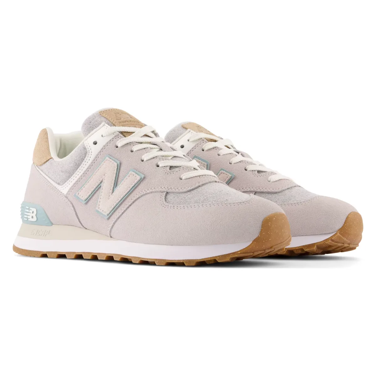 New Balance 574 Grey White Light Blue Gum