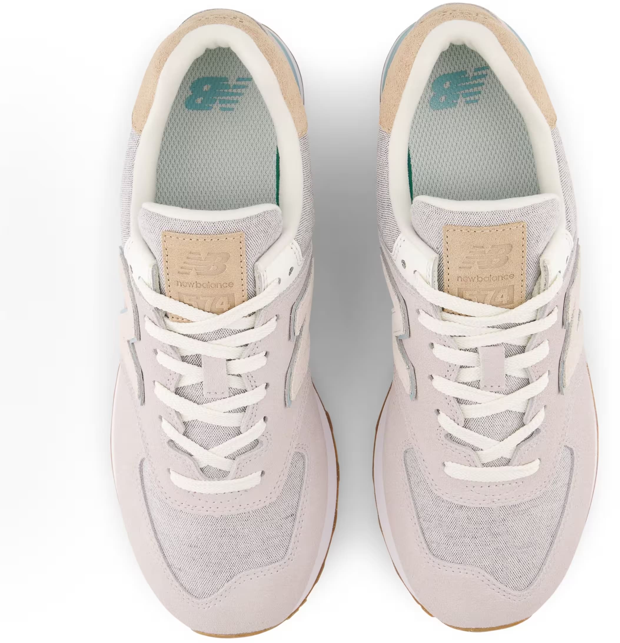 New Balance 574 Grey White Light Blue Gum