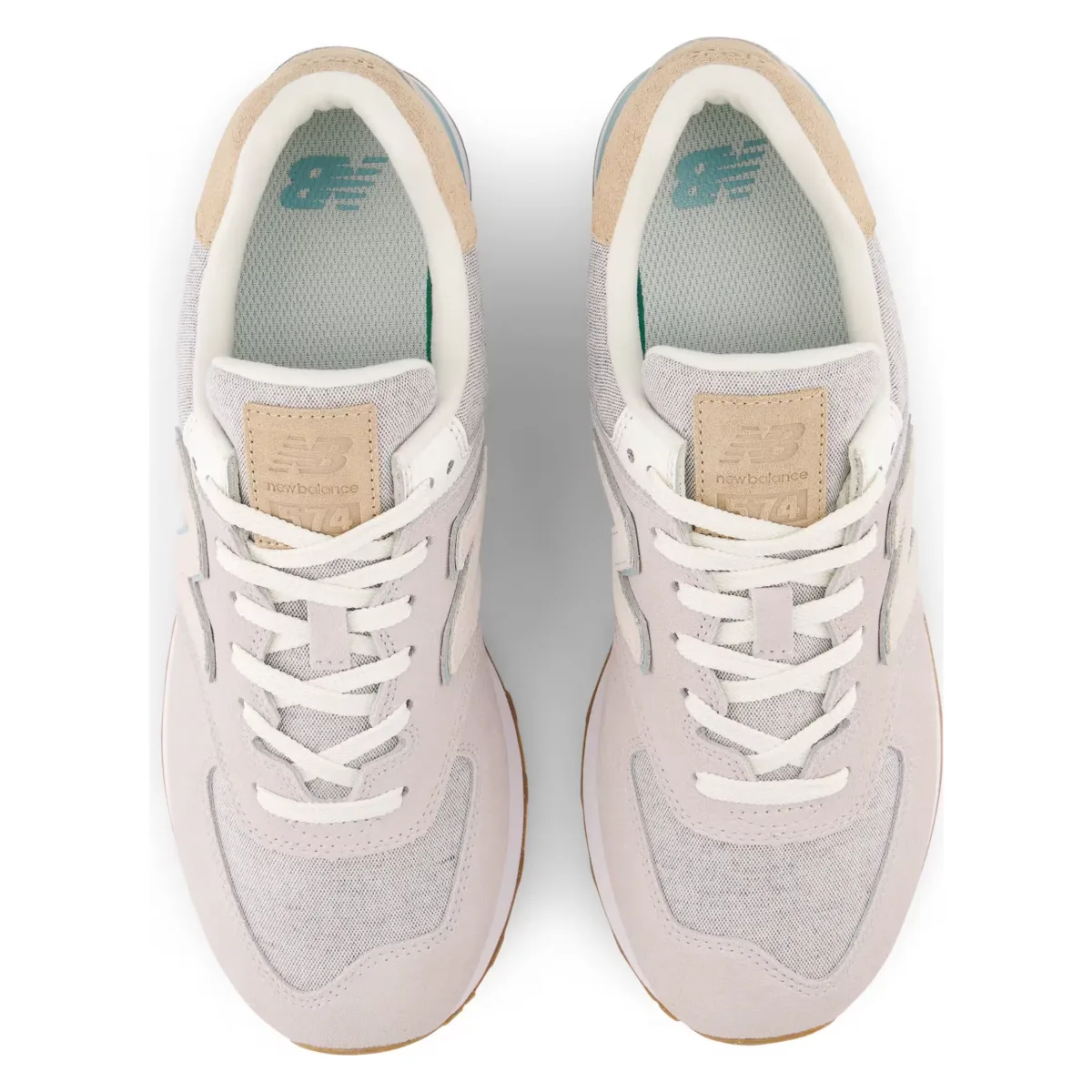 New Balance 574 Grey White Light Blue Gum