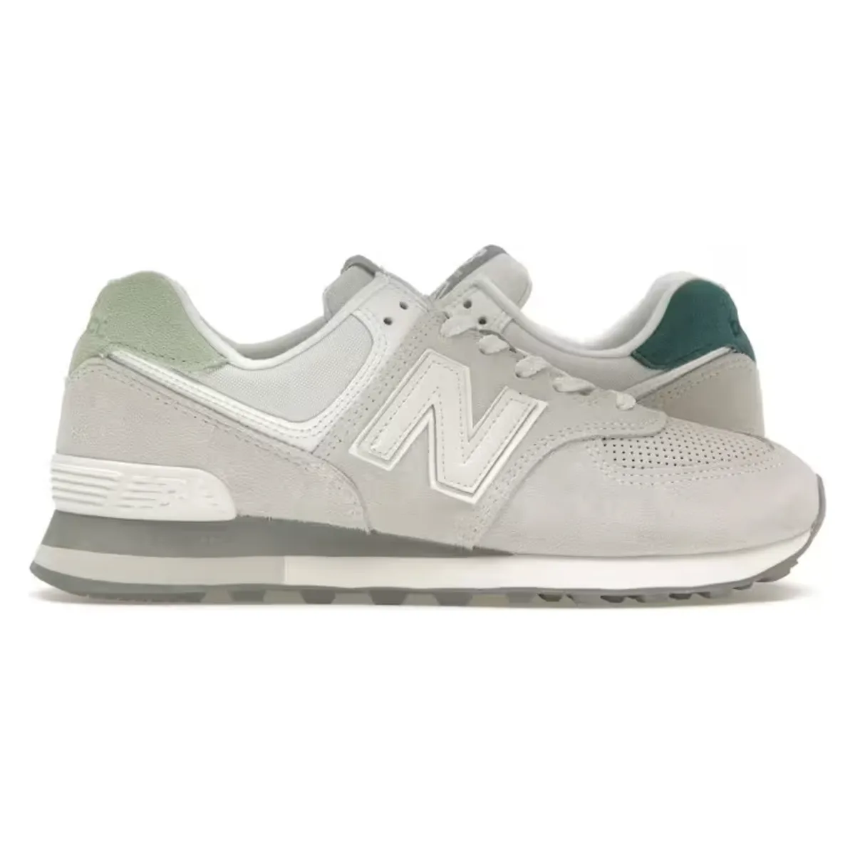 New Balance 574 Light Grey Mint Green (Women's)