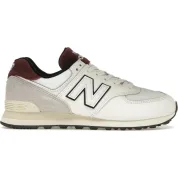 New Balance 574 White Burgundy