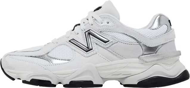 New Balance 9060 White Black Metallic Silver
