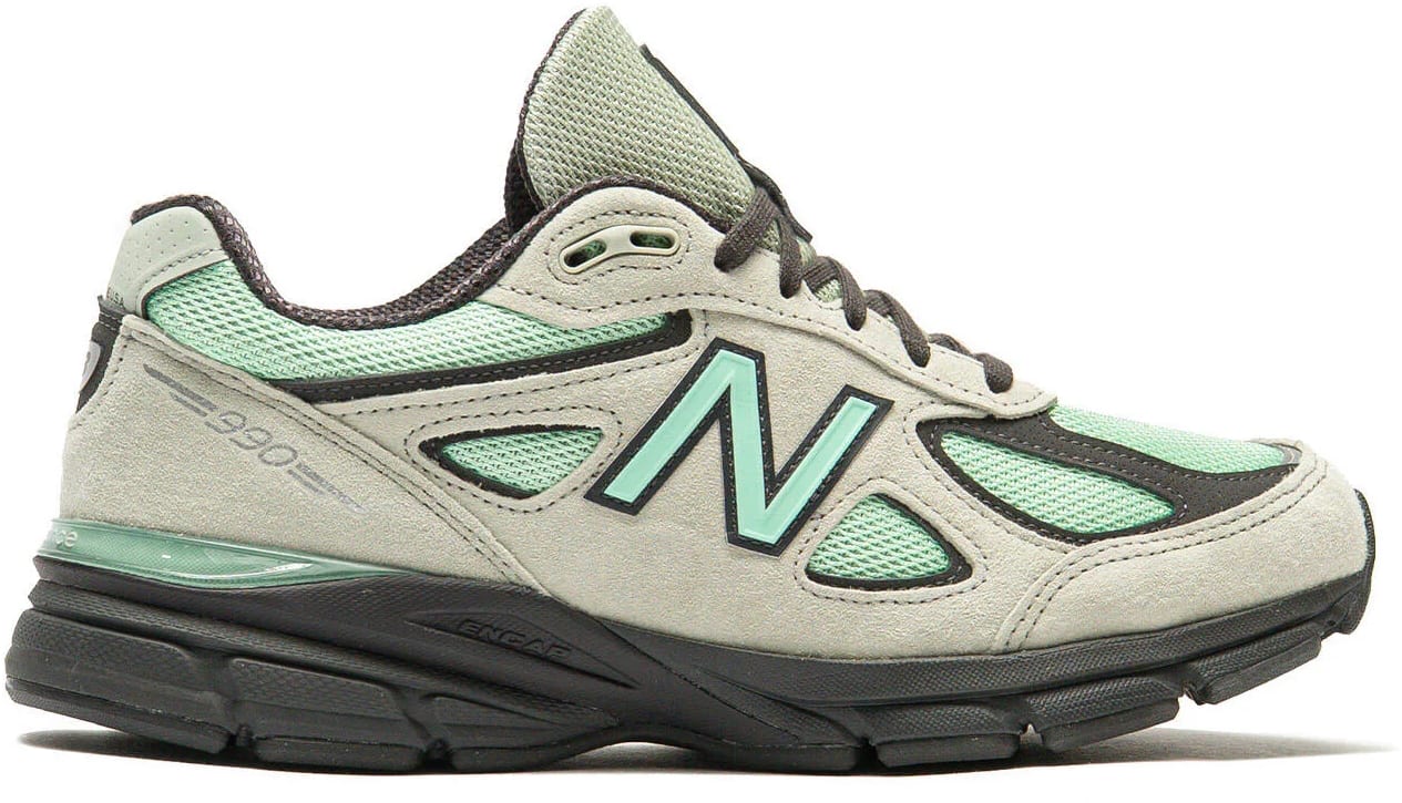New Balance Made In USA 990v4 "Silver Moss Bright Mint"