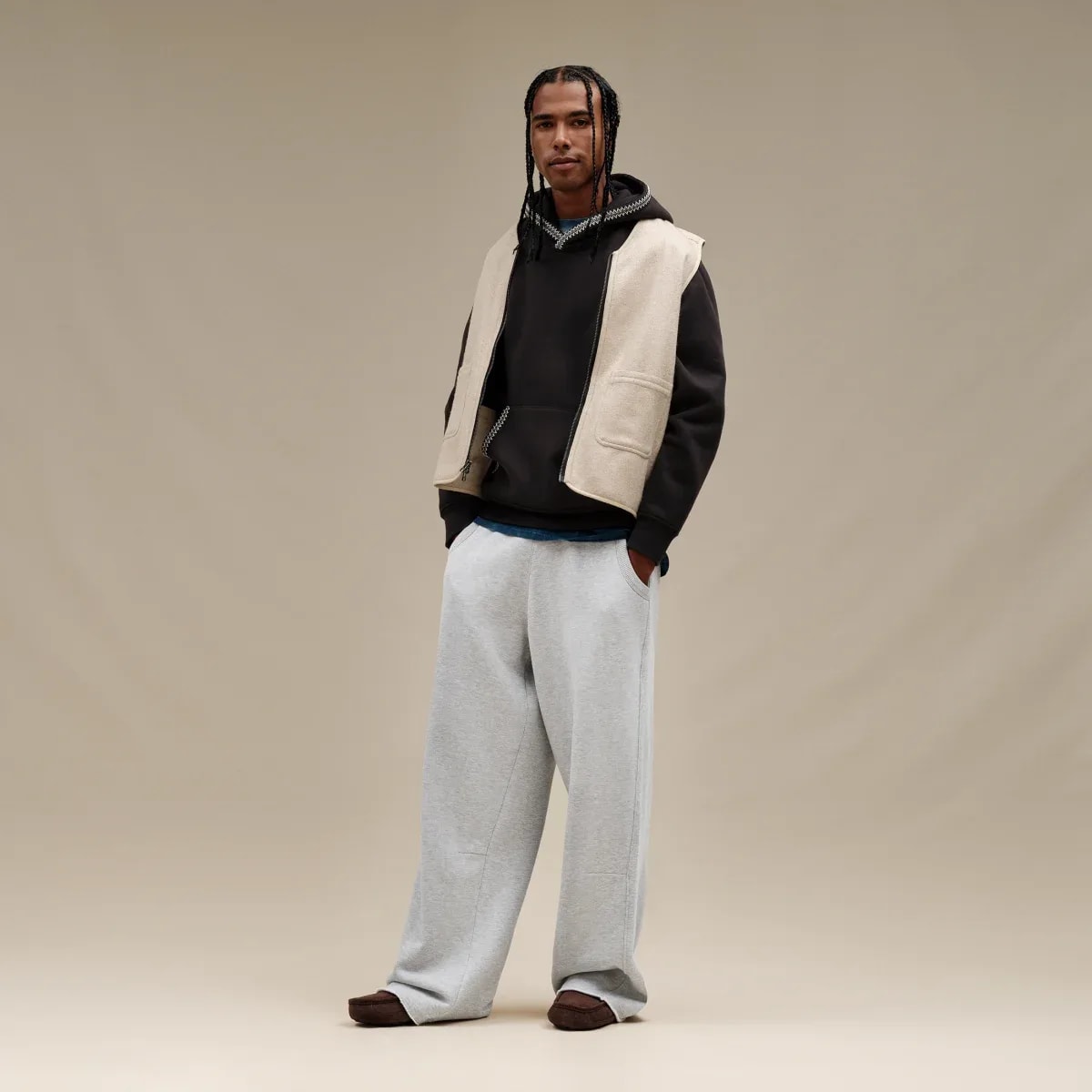 UGG Ascot Pantoffel Heren "Dusted Cocoa"