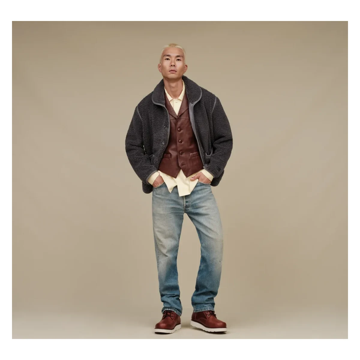 UGG Cason Laars Heren "Dark Chestnut"