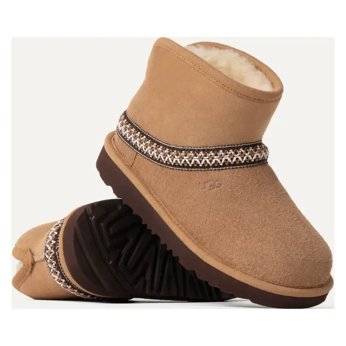 UGG Classic Mini Crescent Laars Kids "Chestnut"