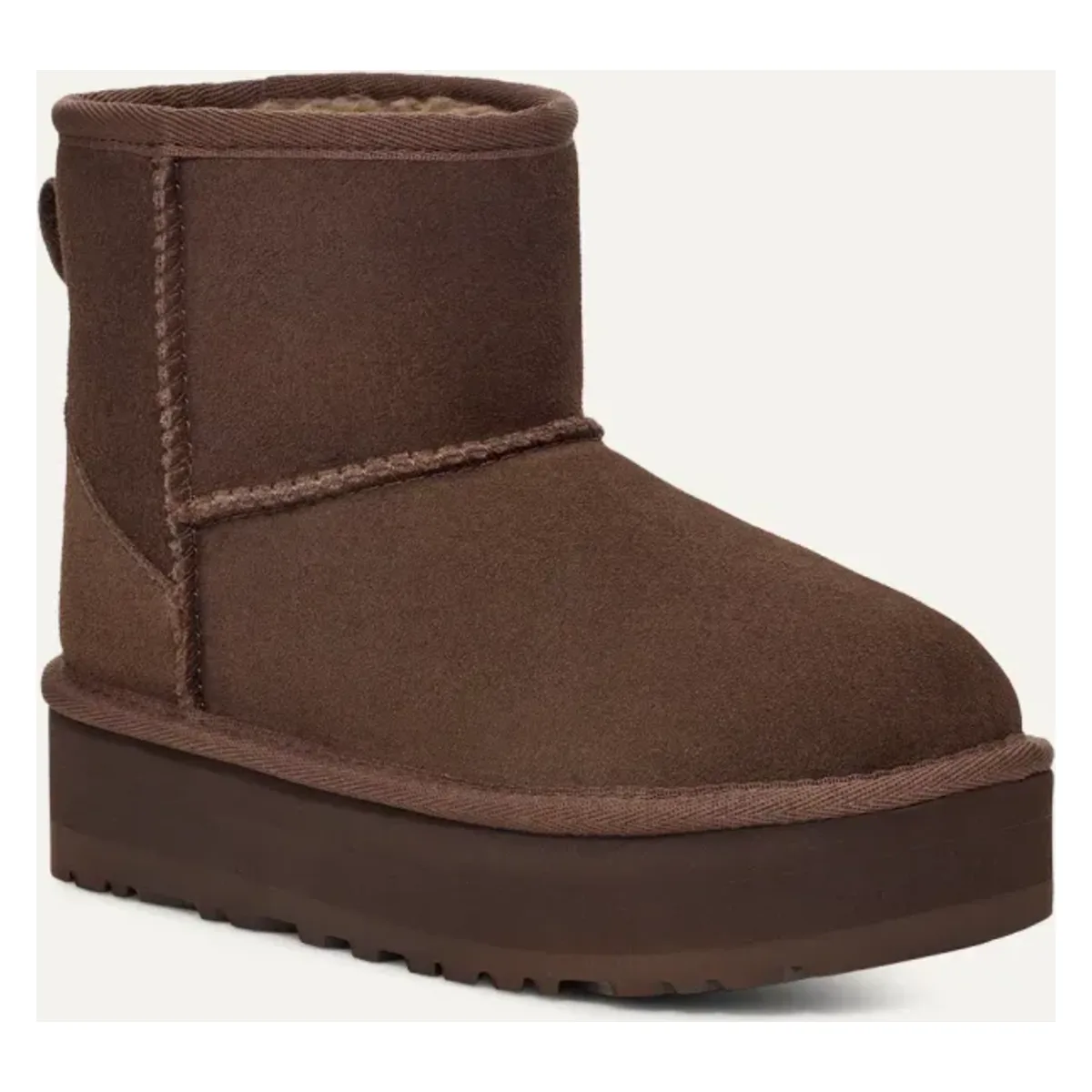UGG Classic Mini Platform Laars Kids "Burnt Cedar"