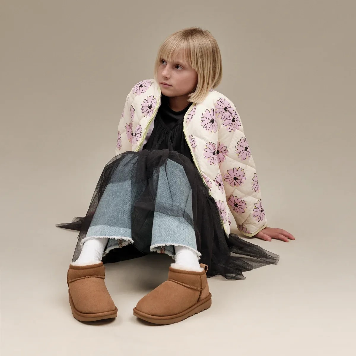UGG Classic Ultra Mini Laars Kids "Chestnut"