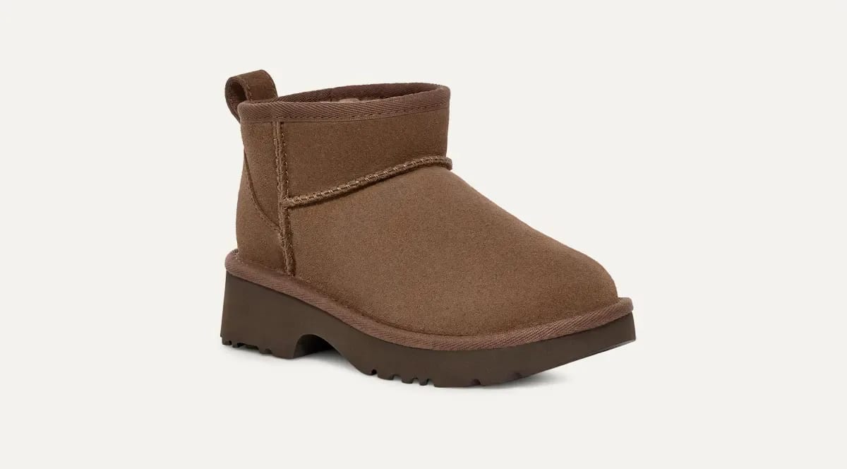 UGG Classic Ultra Mini New Heights Laars Kids "Hickory"
