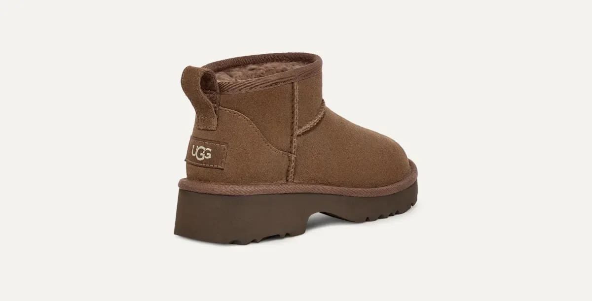 UGG Classic Ultra Mini New Heights Laars Kids "Hickory"