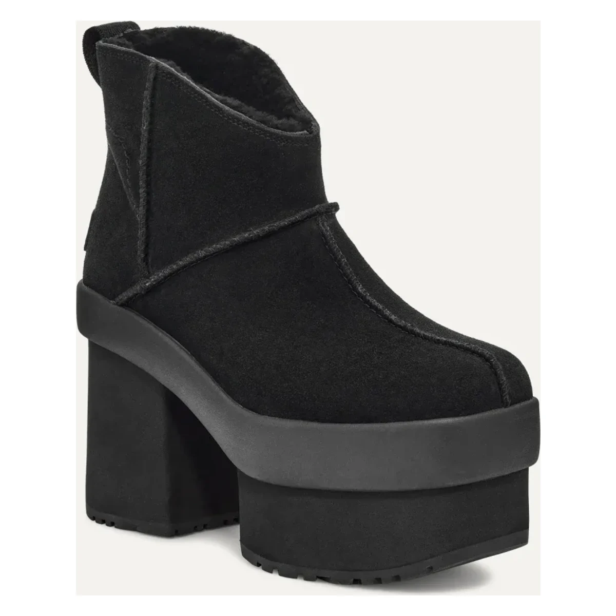 Ugg Platform Mini New Heights Laars Dames "Black"