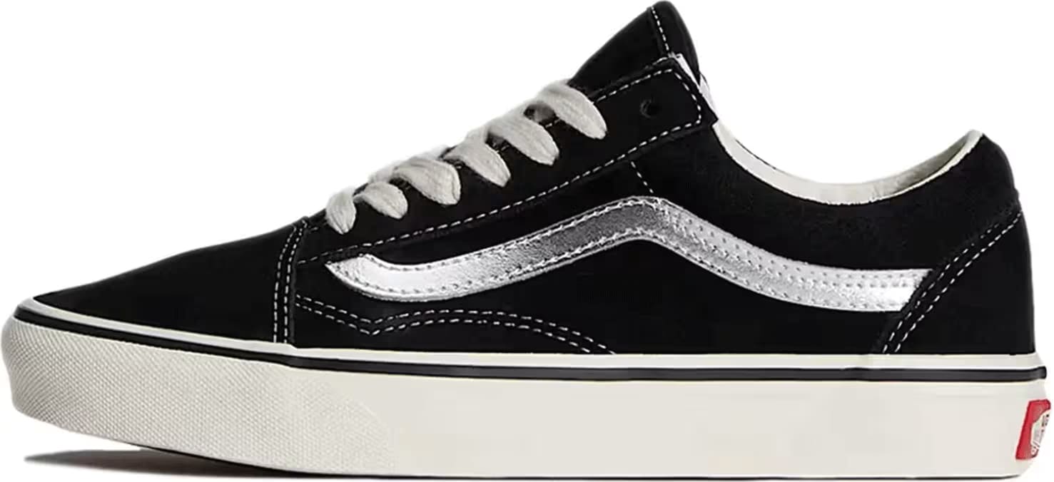 Vans Old Skool Metallic Sidestripe Black Silver