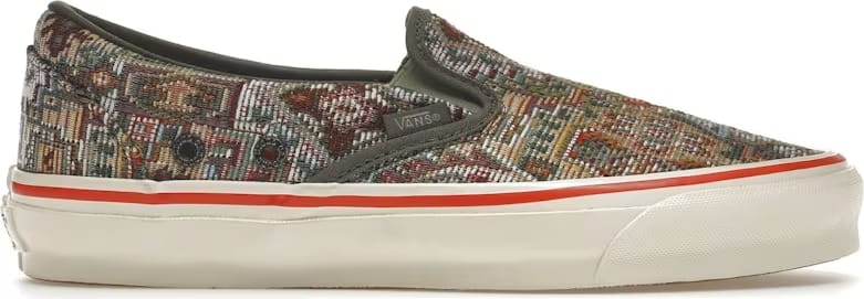 Vans Vault UA OG Classic Slip-On LX Nigel Cabourn Carpet Green Mix