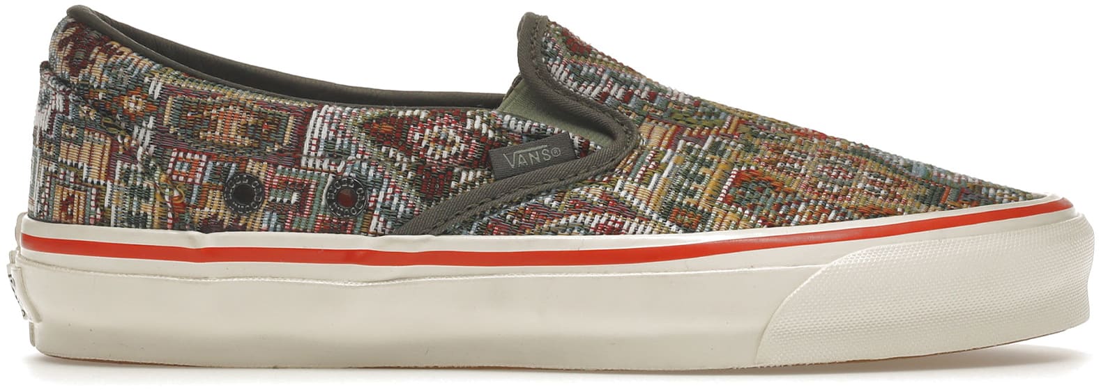 Vans Vault UA OG Classic Slip-On LX Nigel Cabourn Carpet Green Mix