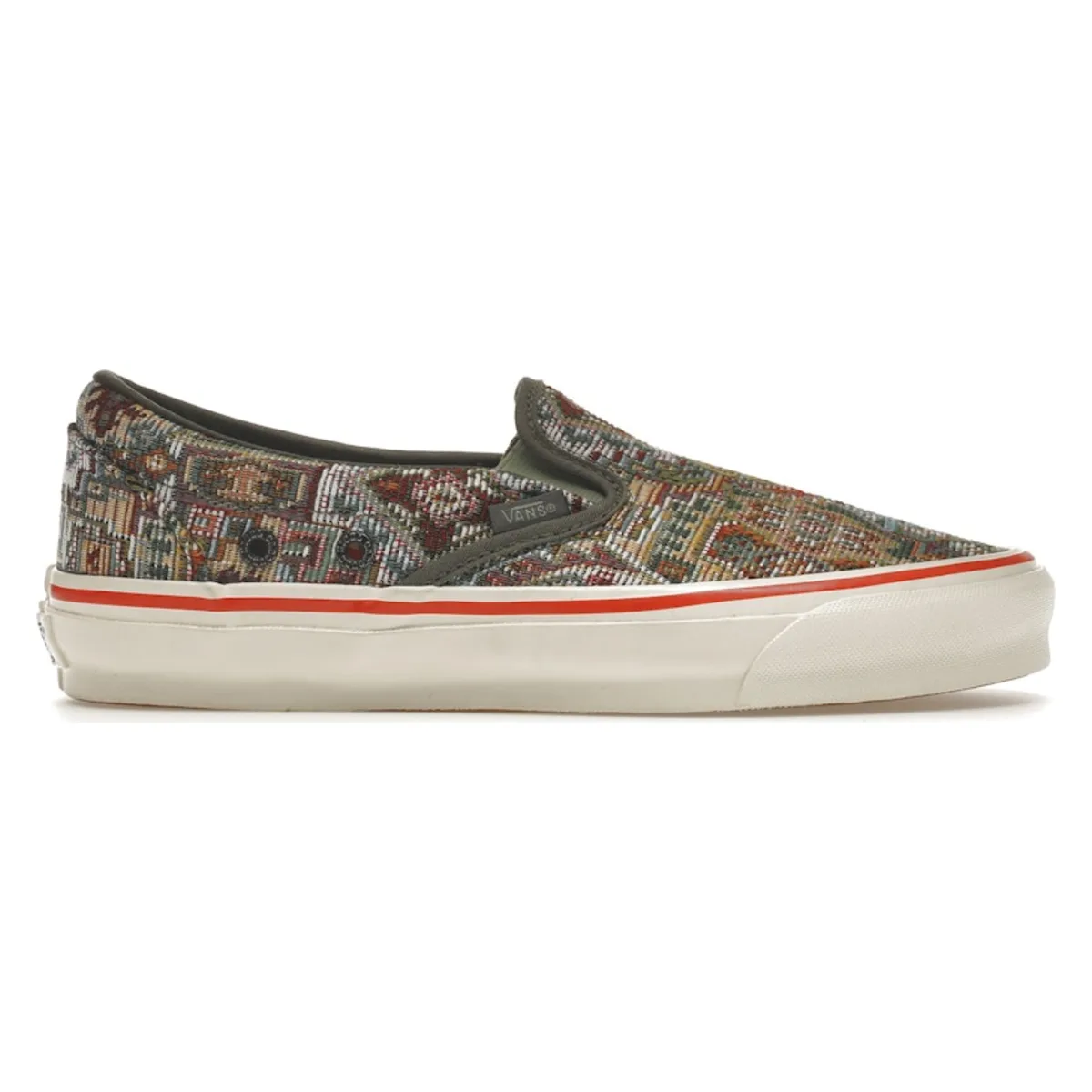 Vans Vault UA OG Classic Slip-On LX Nigel Cabourn Carpet Green Mix